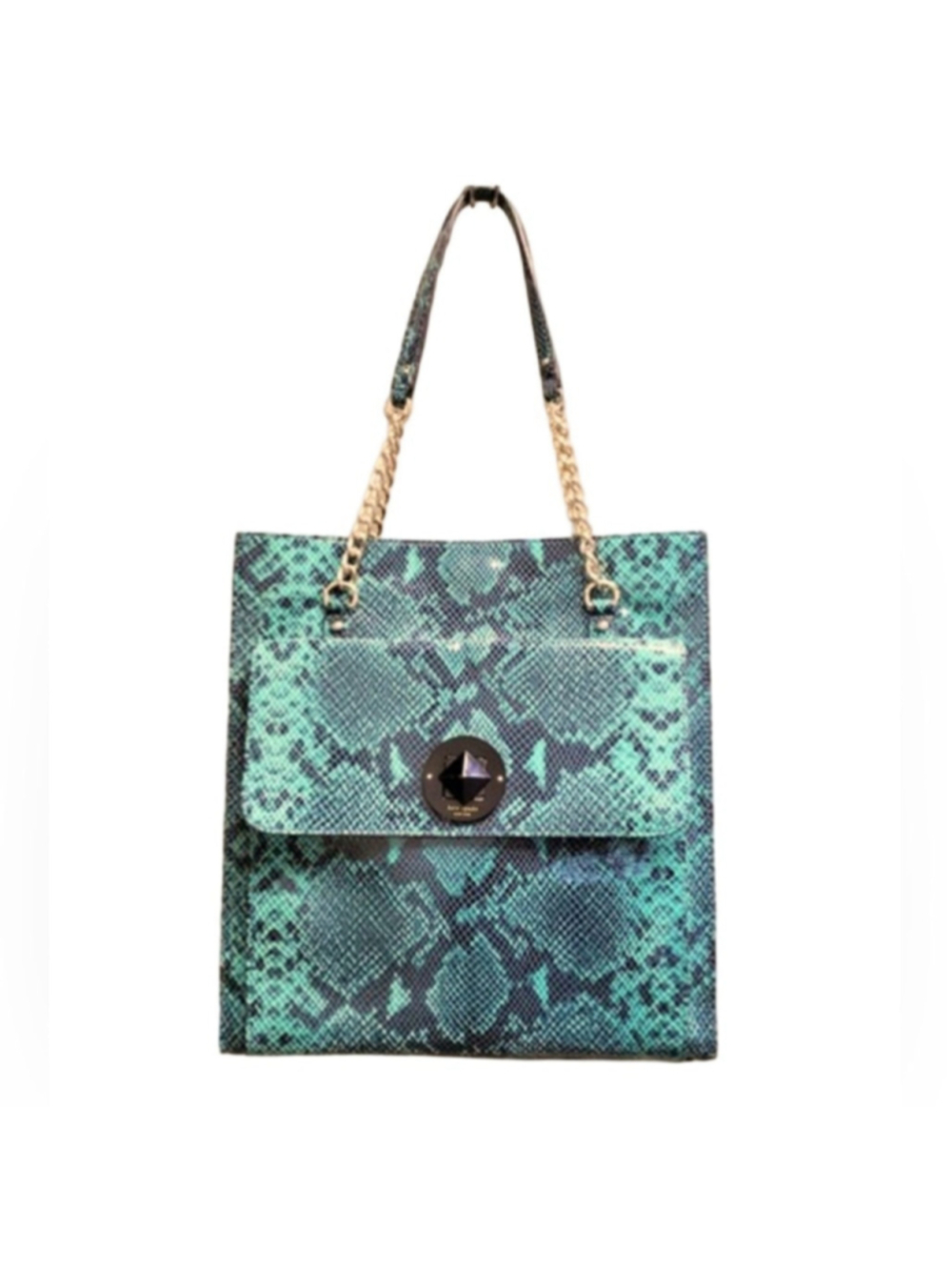 Kate Spade Teal Snakeskin South Kensington Tote Large - Picture 4 of 12